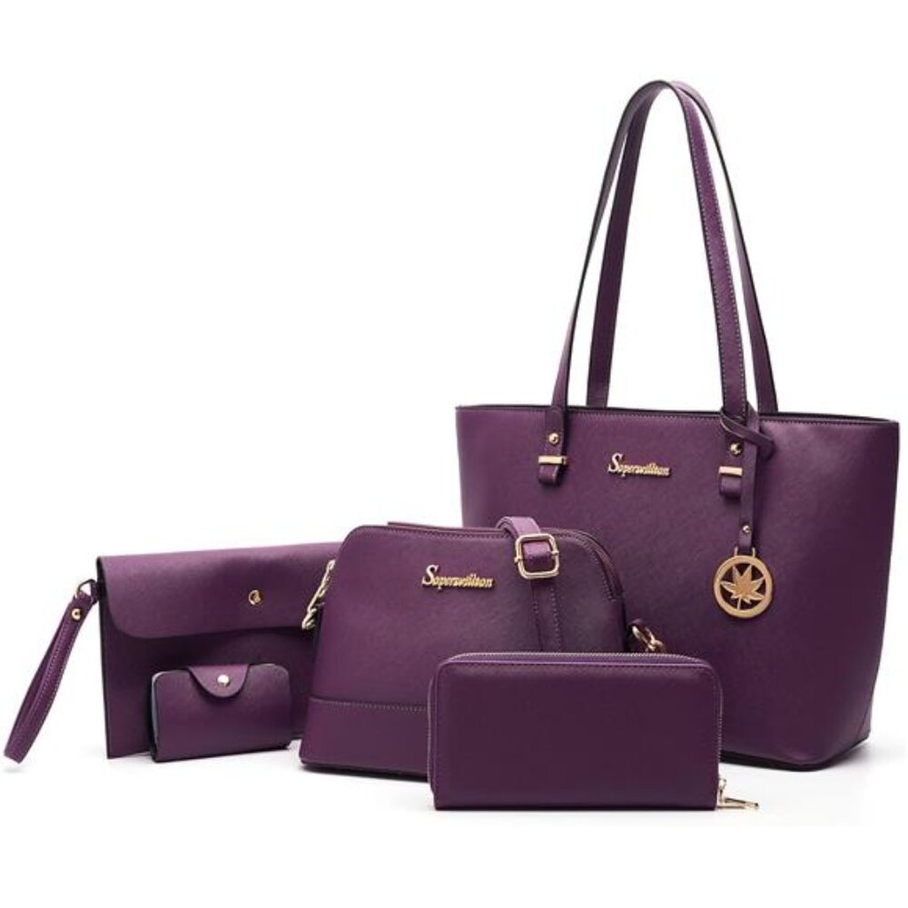 Soperwillton Handbag for Women Wallet Tote Bag Shoulder Bags Top Handle Satchel